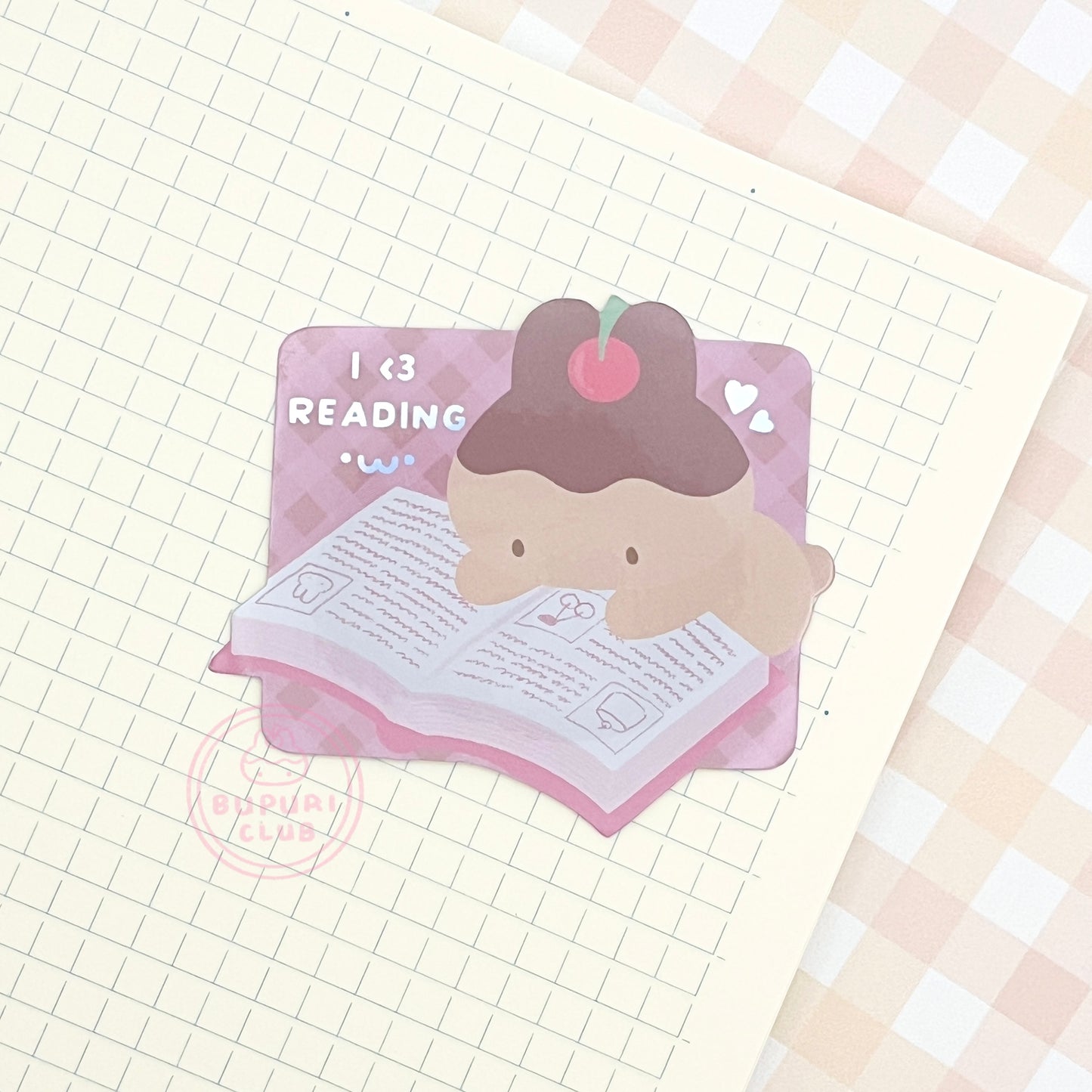 I <3 Reading Purin Vinyl Sticker