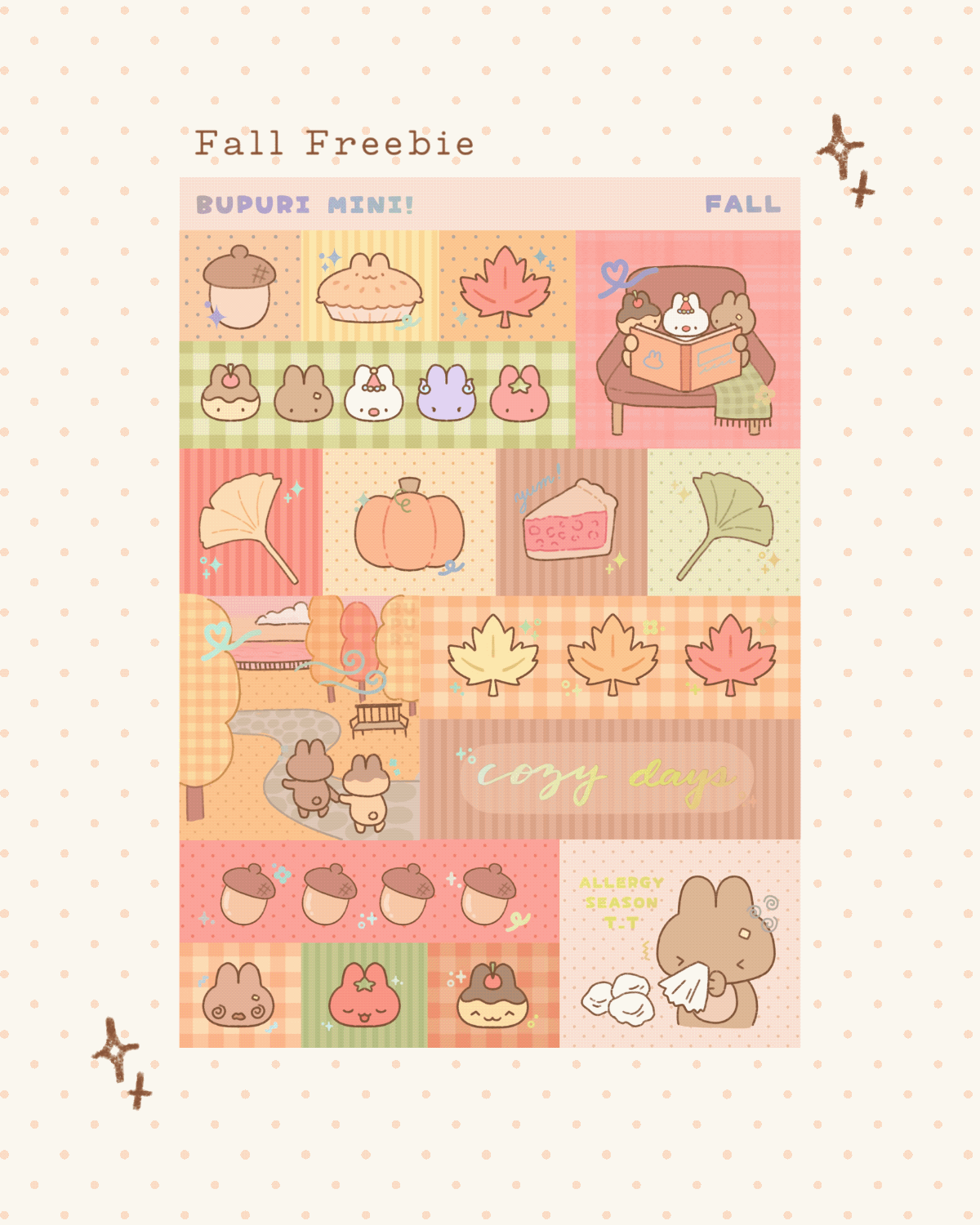 Seasonal Freebie Mini Sheet