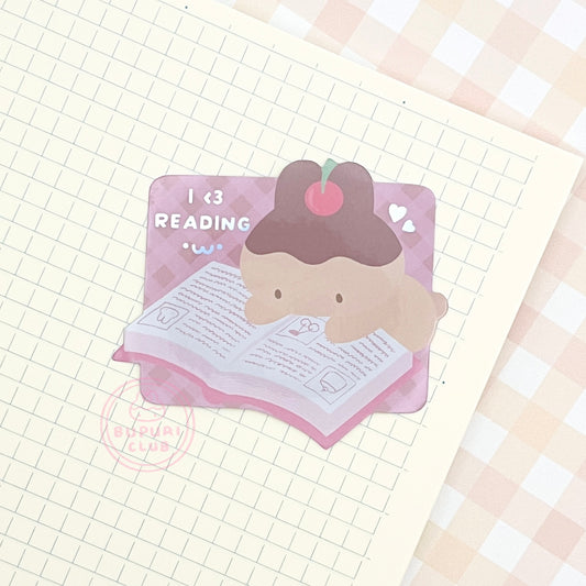 I <3 Reading Purin Vinyl Sticker