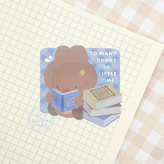 So Many Books So Little Time Butter Vinyl Sticker