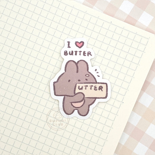 I LOVE BUTTER Vinyl Sticker