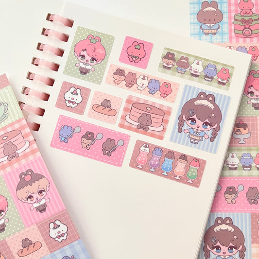 Bupuri Cafe Seals Sticker Sheet